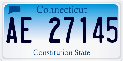 CT license plate AE27145