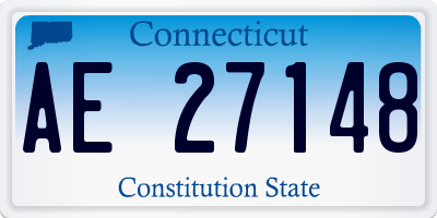 CT license plate AE27148