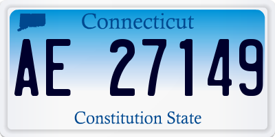 CT license plate AE27149