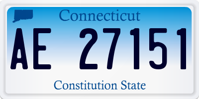 CT license plate AE27151