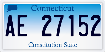 CT license plate AE27152