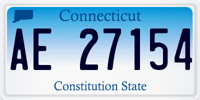 CT license plate AE27154