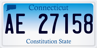 CT license plate AE27158