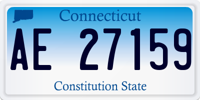 CT license plate AE27159