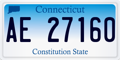 CT license plate AE27160