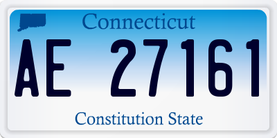 CT license plate AE27161