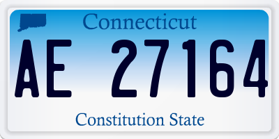 CT license plate AE27164
