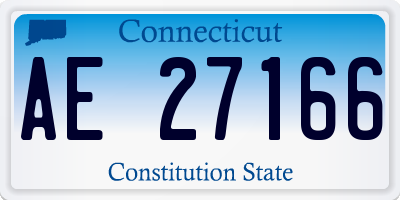 CT license plate AE27166