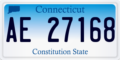 CT license plate AE27168