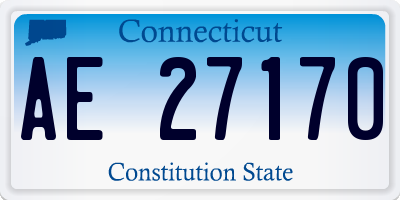CT license plate AE27170
