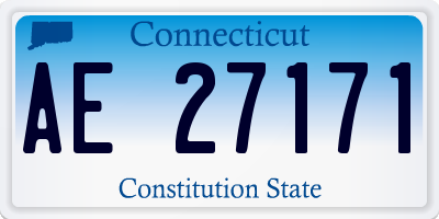 CT license plate AE27171