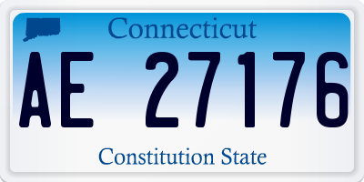 CT license plate AE27176