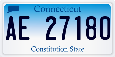 CT license plate AE27180