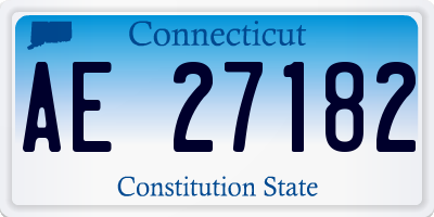 CT license plate AE27182