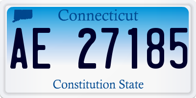 CT license plate AE27185