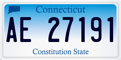 CT license plate AE27191