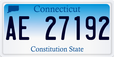 CT license plate AE27192