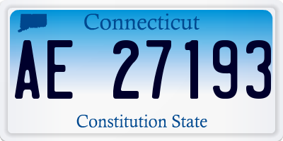 CT license plate AE27193