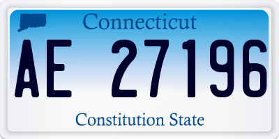 CT license plate AE27196