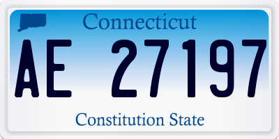 CT license plate AE27197