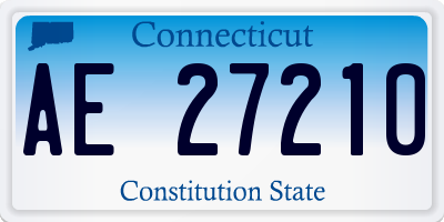 CT license plate AE27210