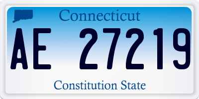 CT license plate AE27219