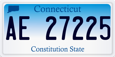 CT license plate AE27225