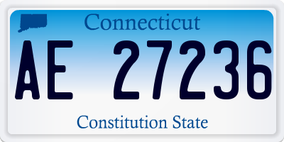 CT license plate AE27236