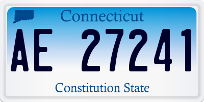 CT license plate AE27241