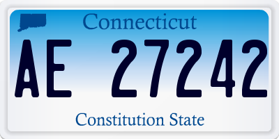 CT license plate AE27242