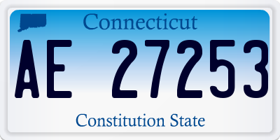 CT license plate AE27253
