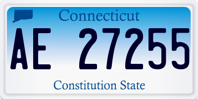 CT license plate AE27255