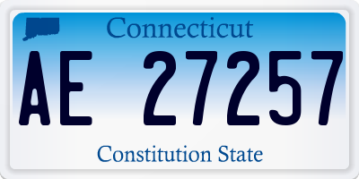 CT license plate AE27257