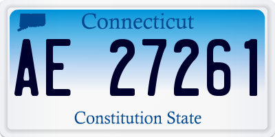 CT license plate AE27261