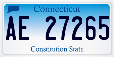 CT license plate AE27265