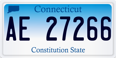 CT license plate AE27266