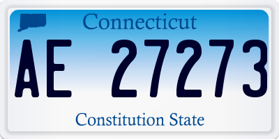 CT license plate AE27273
