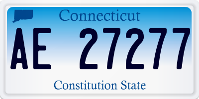 CT license plate AE27277