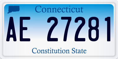 CT license plate AE27281