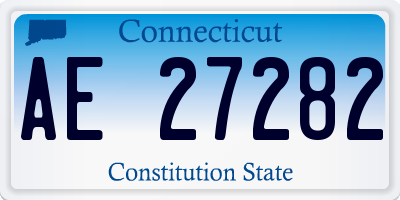 CT license plate AE27282
