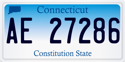 CT license plate AE27286