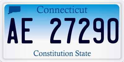 CT license plate AE27290