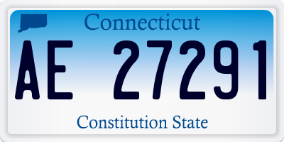 CT license plate AE27291