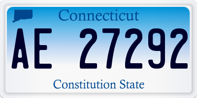 CT license plate AE27292
