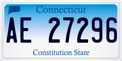 CT license plate AE27296