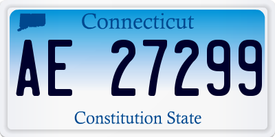 CT license plate AE27299