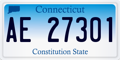 CT license plate AE27301