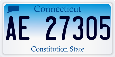 CT license plate AE27305