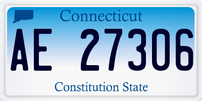 CT license plate AE27306