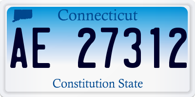 CT license plate AE27312